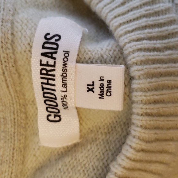 Goodthreads Men's Lambswool Crewneck Sweater in Seafoam Green Size XL - Picture 4 of 7
